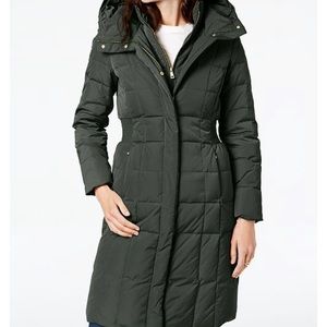 Cole Haan layered down puffed coat with hood